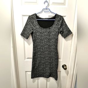 Suzy Shier Animal Print Fitted Dress